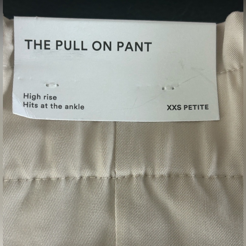 "NWT"Ann Tayor The Pull on Pant High Rise Ankle Beige Lyocell Sz.XXS Petite - Picture 5 of 12